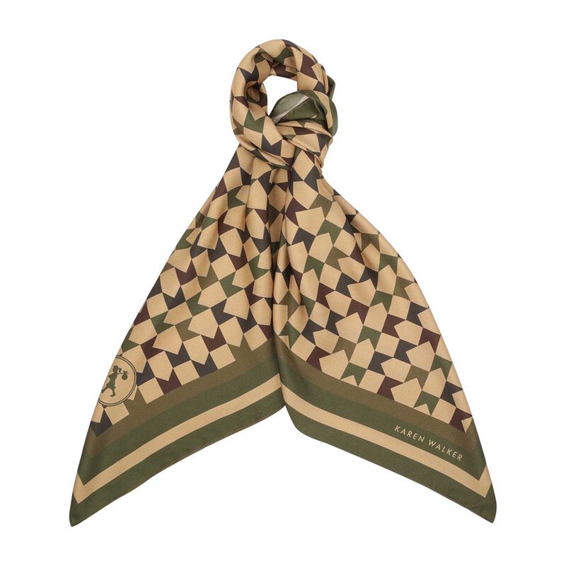 Karen Walker Monogram Large Check Classic Scarf image number 4